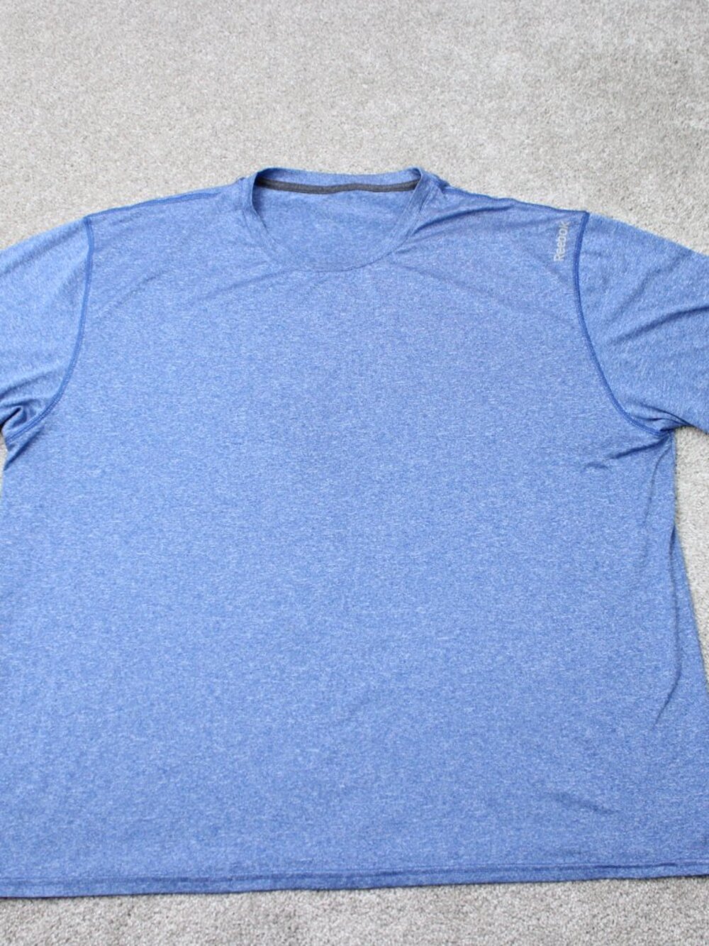 Reebok Shirt Mens 3XL XXXL Blue PlayDry Regular Fit Athletic Short Sleeve